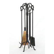 Woodfield Black Wrought Iron 4-piece Tool Set W/crook Handles