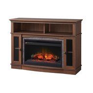 Grafton 46 in. TV/Media Console Infrared Medium Brown Walnut Indoor Electric Fireplace