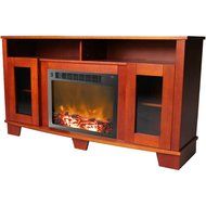 Cambridge Savona Fireplace Mantel with Electronic Fireplace Insert, White