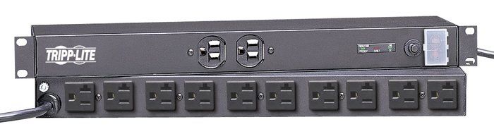 Tripp Lite 12 Outlet Isobar Network-Grade Rackmount PDU, 20A Surge Protected Power Strip, 15ft Cord with L5-20P... N6