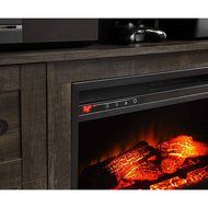 70" TV Stand With Fireplace, Whalen Weathered Dark Pine, Heat Or Without Heat N2