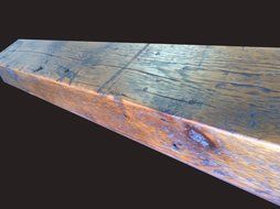 Reclaimed Barnwood Beam Fireplace Mantel (Wood, 4"x6"x72") N9