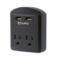 Aduro&reg; SURGE Travel Size Power Portable Mini 300 Joules Protector Multi Port Charging Station Hub with 2 Outlets... N4