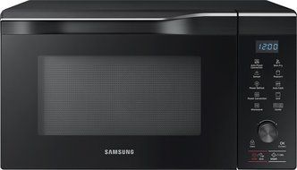 Samsung - 1.1 Cu. Ft. Mid-Size Microwave - Black stainless steel N3