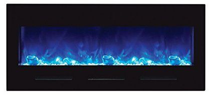 Amantii 50" Electric Fireplace with White Glass Surround - No Mood light N2