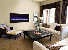 Amantii 50" Electric Fireplace with White Glass Surround - No Mood light N3