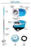MopRite Spin Mop - Deluxe Stainless Steel Spin Mop and Bucket System with Wheels, Dual Function System for Spin... N2
