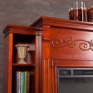 Locksley Bookcase Electric Fireplace - Classic Mahogany