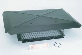 Gelco 13520 17 Inch x 17 Inch Model A Gelco Black Multi-flue Chimney Cap 18-ga. 8 Inch High 3/4 Inch Mesh 24-ga...