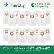 18 Kenmore Type C 5055, 50557 and 50558 Allergen Vacuum Cleaner Bags. Designed by FilterBuy to fit Kenmore 20-...