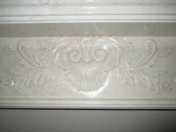 Cream Polished Marble Fireplace Surround FPS-04