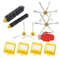 SHP-ZONE Hepa Filters &amp; Bristle Brush &amp; Flexible Beater Brush &amp; 6-Armed + 3-Armed Side Brushes &amp; Red Cleaning...