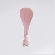 MuLuo Lovely Shape Squirrel Spoon Sticky Rice Spoon Creative Plastic spoon Rice Ladle blue N4