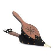JOHNNY BEARD COMPANY 68020 Rosette Oil Finished Pine Bellows, Leather Trim, 7.5 in. x 21 in.