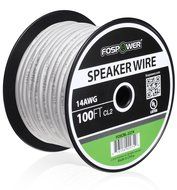 FosPower CL2 Rated 14AWG 2-Conductor In-Wall Speaker Wire (100 Feet) Oxygen-Free Pure Copper - UL Listed for In-Wall... N9
