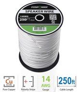 FosPower CL2 Rated 14AWG 2-Conductor In-Wall Speaker Wire (100 Feet) Oxygen-Free Pure Copper - UL Listed for In-Wall... N12