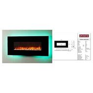 Dynasty Contemporary Electric Fireplace LED Wall Mount - 58.25 in.