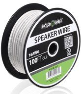 FosPower CL2 Rated 14AWG 2-Conductor In-Wall Speaker Wire (100 Feet) Oxygen-Free Pure Copper - UL Listed for In-Wall... N15