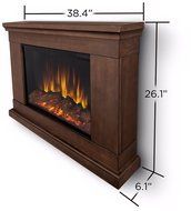 Real Flame Jackson Slim Line Wall Hung Electric Fireplace - Vintage Black Maple N2