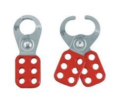 Master Lock Lockout Hasp with Vinyl Coated Handle, 1-1/2 Inside Jaw Diameter by Master Lock