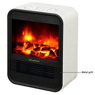 PuraFlame 1250W Clara White 9-Inch Mini Portable Electric Heater, White N18