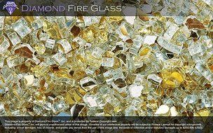 Gold Reflective - Fireplace Glass - 5 LBS.