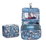 ColorMixs&reg; Hanging Toiletry Cosmetics Travel Bag Cosmetic Carry Case for Woman Man Travel Organization Gift (Navy... N23