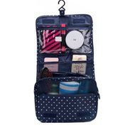 ColorMixs&reg; Hanging Toiletry Cosmetics Travel Bag Cosmetic Carry Case for Woman Man Travel Organization Gift (Navy... N25