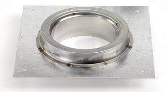 SuperPro JSC6AP Stainless Steel 6 6" Galvanized Adaptor Plate with Stainless Steel Collar