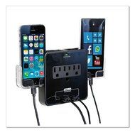 RND Power Solutions Wall Power Station includes 3 AC Plugs and 2 USB ports with Surge Protection and 2 slide-out... N5