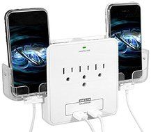 RND Power Solutions Wall Power Station includes 3 AC Plugs and 2 USB ports with Surge Protection and 2 slide-out... N7