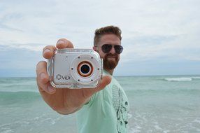 ViDi Waterproof LCD 1080P Action Camera with 4GB Memory Card, Selfie Stick, and Floating Waterproof Case N4