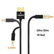 Perlegear Ultra Slim Flexible 10ft HDMI Cable - High speed, 3D, Full 1080P, Ethernet, Audio Return, for HD TV,... N7