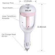 ZELAF&reg; Z8 Car Charger Port Mini Travel Portable Cool Mist Ultrasonic Humidifier with Aroma Diffuser Essential... N11