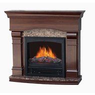 Home Electric Fireplace w/ 47" Mantle, realistic flame, Classic design, Walnut