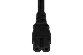 20ft 18 AWG 2-Slot Non-Polarized Power Cord (IEC320 C7 to NEMA 1-15P) N3