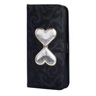 Galaxy S7 Edge Wallet Case, PHEZEN Bling Liquid Glitter Love Heart Floating 3D Hourglass Luxury Pu Leather Magnet... N2