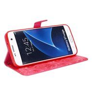 Galaxy S7 Edge Wallet Case, PHEZEN Bling Liquid Glitter Love Heart Floating 3D Hourglass Luxury Pu Leather Magnet... N3
