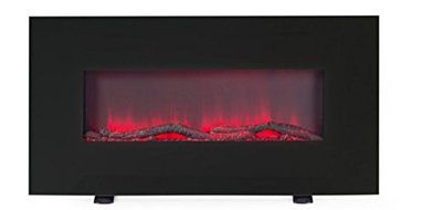 Electric Fireplace Wall Mount,Wall Heater 42 in. LED Wall Fireplace , Color Black, 10 Flame-Warm Up Any Decor...
