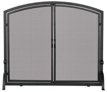 Uniflame, S-1064, Large Single Panel Black Wrought Iron Screen with Doors