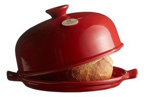Emile Henry Made In France Flame Bread Cloche, 13.2 x 11.2", Burgundy N4