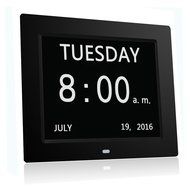 HeQiao Indoor Large LCD Digital Thermometer Hygrometer Temperature Monitor Humidity Meter Thermometers with Calendar... N4