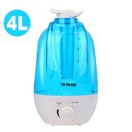 TD Design 4L Ultrasonic Cool Mist Humidifier Whisper Quiet for Whole House - Waterless Auto Shut-off, 33 Hours...
