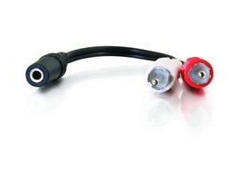C2G / Cables To Go 40424 Value Series One 3.5mm Stereo Female to Two RCA Stereo Male Y-Cable (6 Inch, Black) N3