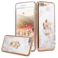 iPhone 7 Plus Case, PHEZEN Clear Soft TPU Protective Case Back Cover with Beautiful Cherry Blossom Flower Series... N11