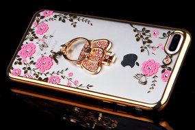 iPhone 7 Plus Case, PHEZEN Clear Soft TPU Protective Case Back Cover with Beautiful Cherry Blossom Flower Series... N12