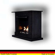 Gel + Ethanol Fire-Places Emily Premium - Inclusive 21-Piece Accessory Set Oak