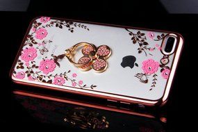 iPhone 7 Plus Case, PHEZEN Clear Soft TPU Protective Case Back Cover with Beautiful Cherry Blossom Flower Series... N14