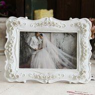 Spritech(TM) Everyday Life Wedding Photo Resin Picture Frame With Elegant Flower