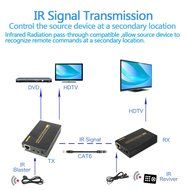 Mifine HDMI Extender Over Single Cat5e/Cat6 UTP Cable up to 60m/200ft with Dual IR Control,Supports HD 1080P EDID 3D N2